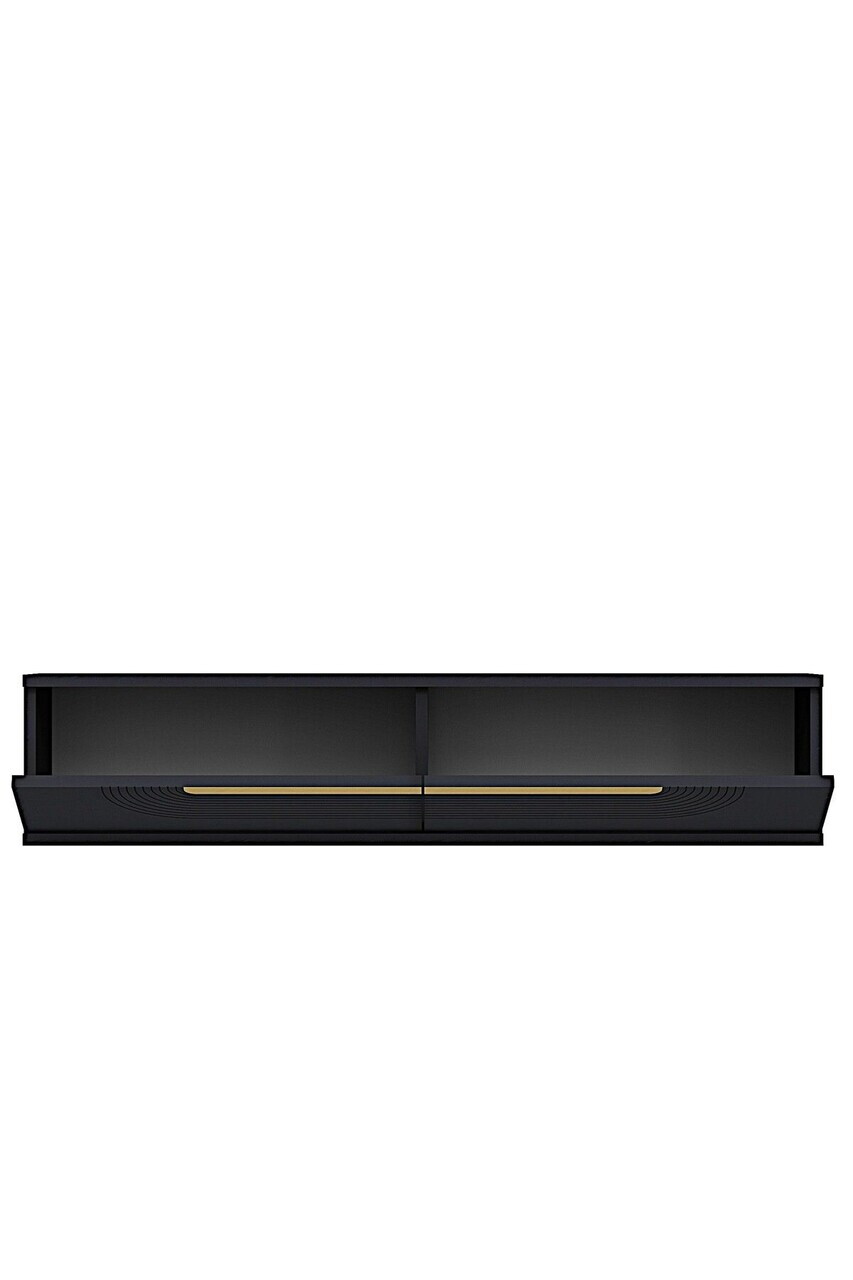 Dulap, Hanah Home, Meyra 120, 120x25.5x29.6 cm, Antracit / Aur — imaginea 6