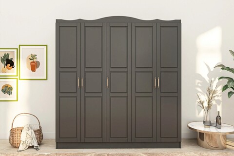 Dulap pentru haine, Glenevis, Bahar 625, 175x188x50 cm, Antracit Glenevis