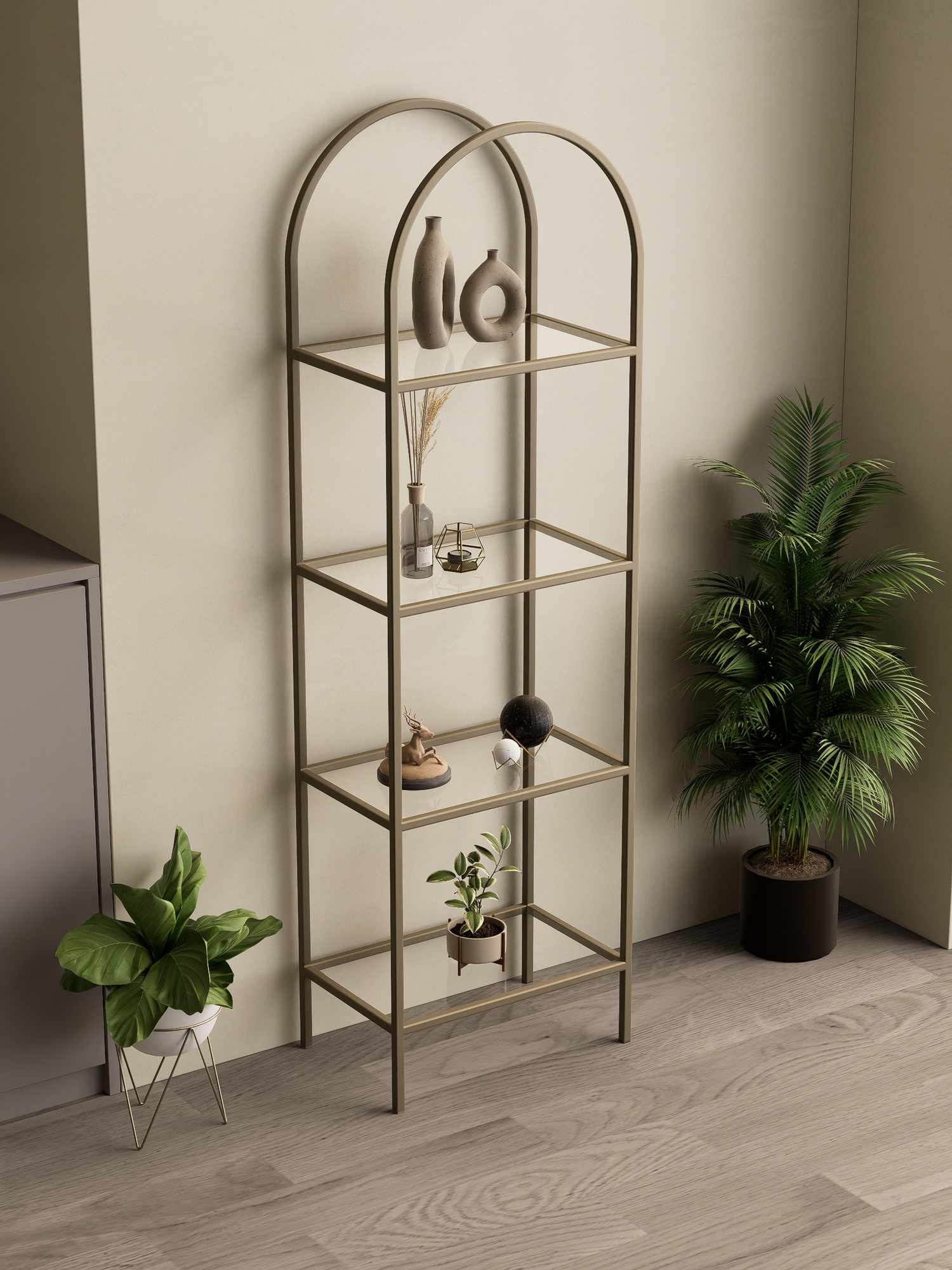Corp biblioteca, Hanah Home, İdil, 47x158x30 cm, Maro antichizat