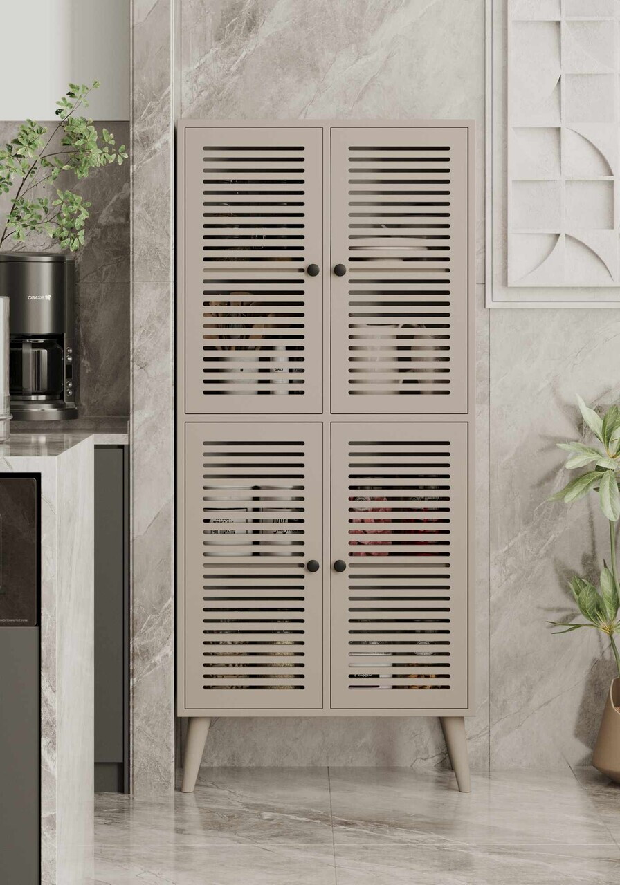 Dulap multifunctional, Hanah Home, Deneb, 70x160x33 cm, MDF, Gresie - view 2