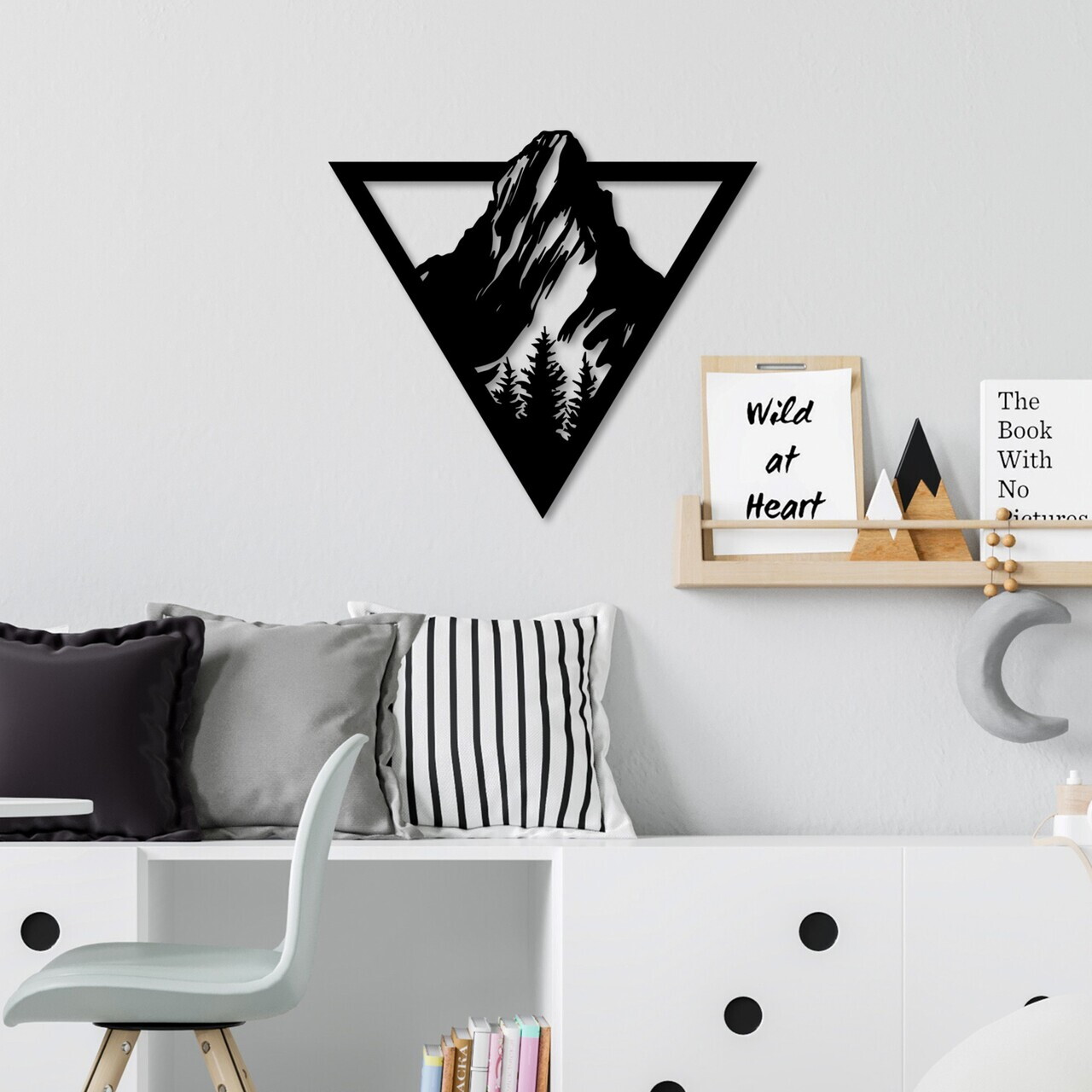 Decoratiune de perete, Matterhorn, Dimensiuni: 48 x 53 cm, Negru — imaginea 2