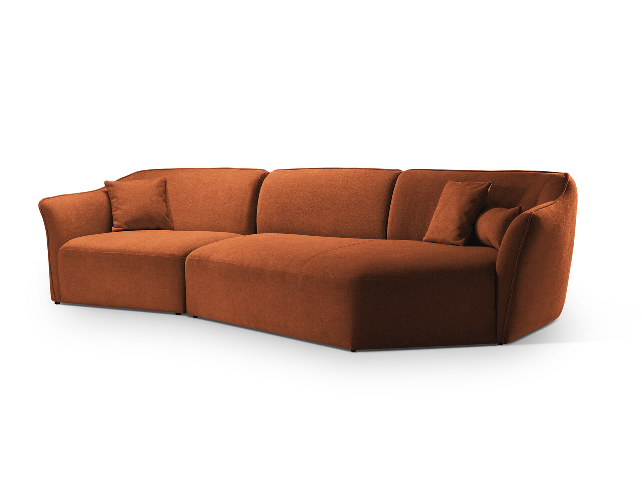Coltar dreapta 5 locuri, Hailey, Micadoni Home, 292x138x79 cm, tesatura boucle, gri deschis - 1 | YEO