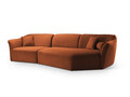 Coltar dreapta 5 locuri, Hailey, Micadoni Home, 292x138x79 cm, tesatura boucle, gri deschis