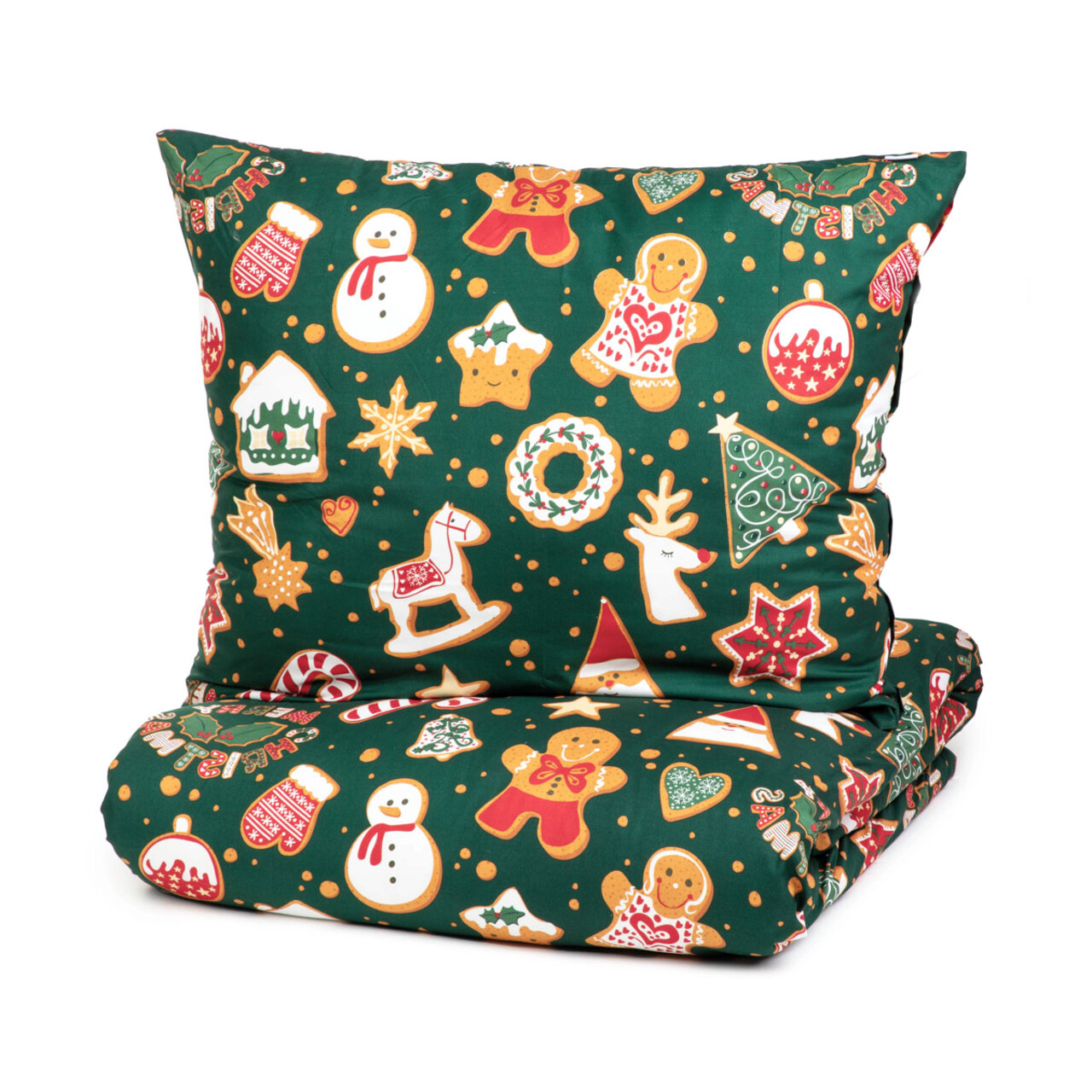 Lenjerie de pat dubla Grinchy, Homla, 3 piese, 160x200 cm, microfibra din poliester, multicolor - 1 | YEO