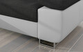 Coltar extensibil stanga 4 locuri ELTAP, Armd-18, Armando, 289x203x85 cm, lemn/poliester, gri inchis/alb
