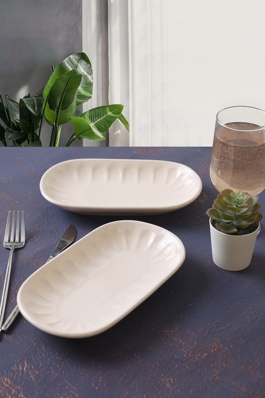 Set platou (2 bucăți), L'essentiel Maison, 275KRM2307, Antibacterian, Crem - view 2