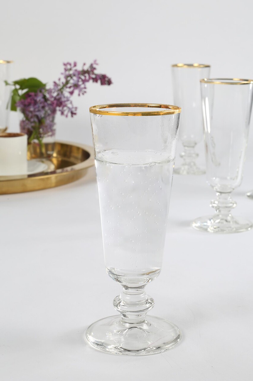 Set pahare de vin (4 piese), L'essentiel Maison, 127RKL1172, Auriu / Transparent - view 3