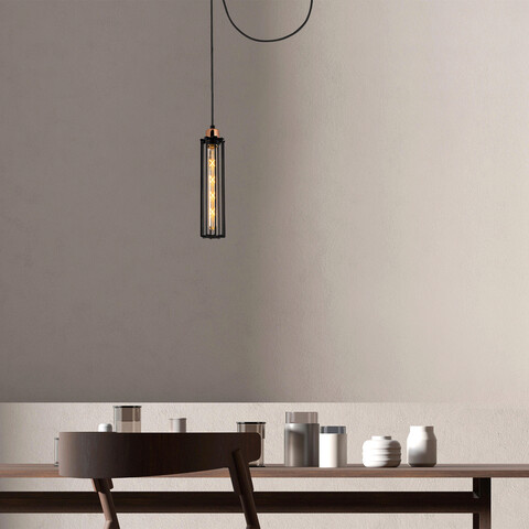 Lustra, Alby, 525NOR1464, Metal, Negru/Bronz