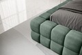 Pat tapitat cu somiera si lada depozitare, 140x200 cm, ELTAP, BE-DIZ-MET-35AMO, Dizzle, metal/poliester, verde
