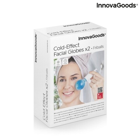 Set 2 globuri pentru masaj facial cu efect rece, Friballs InnovaGoods, 2 5.2x13.2 cm