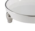 Bol decorativ Pin Little, Mauro Ferretti, 17.5x4.5 cm, ceramica, alb/argintiu