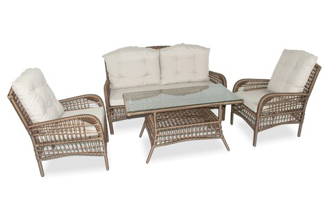 Set mobilier de gradina, jumilla, lady sofa, maro inchis