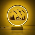 Lampa de masa, Shadow, 526SHD1139, Metal, Alb/Auriu