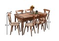 Extendable Dining Table & Chairs Set (7 Pieces), Hanah Home, Cenova, Frame: 70% HORNBEAM/30% MELAMINE COATED CHIPBOARD, Maro