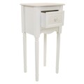 Noptiera cu 1 sertar Creaciones Meng, 33x26.5x72.5 cm, MDF, alb/crem