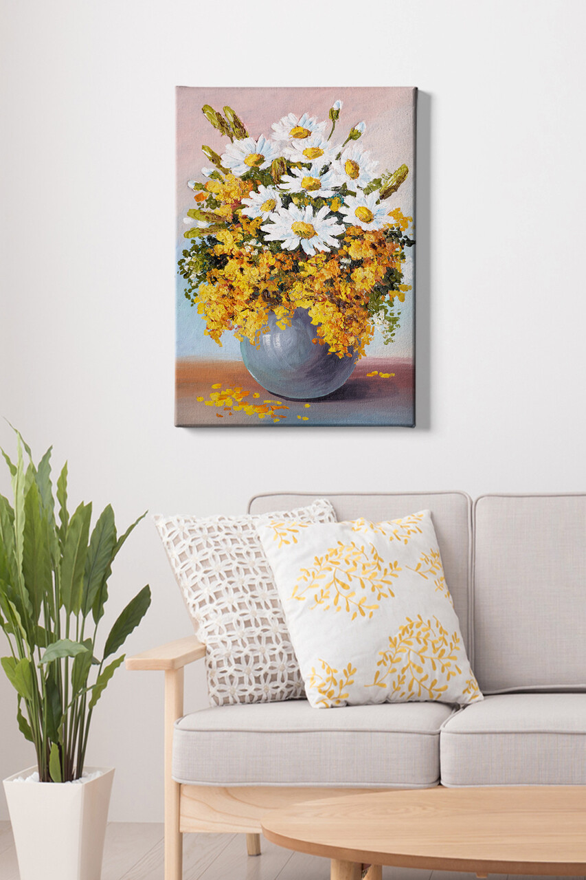 Tablou decorativ Kanvas Tablo (50 x 70) Cadru: 100% LEMN (grosime: 3 cm) Multicolor