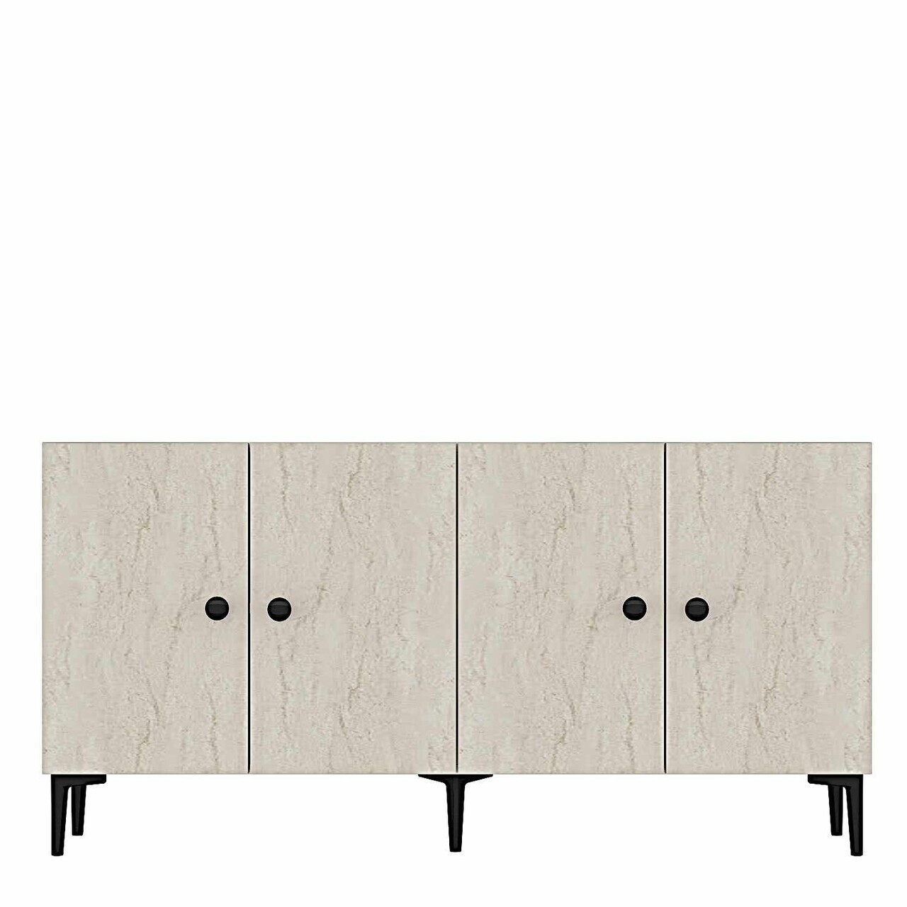 Consola, Hanah Home, Sherifa 180, 180x75x32 cm, Alb / Travertin — imaginea 4