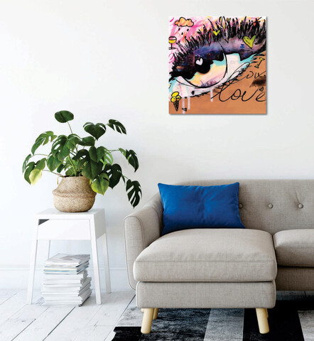 Tablou decorativ, kc435, 50% bumbac / 50% poliester, canvas imprimat, multicolor