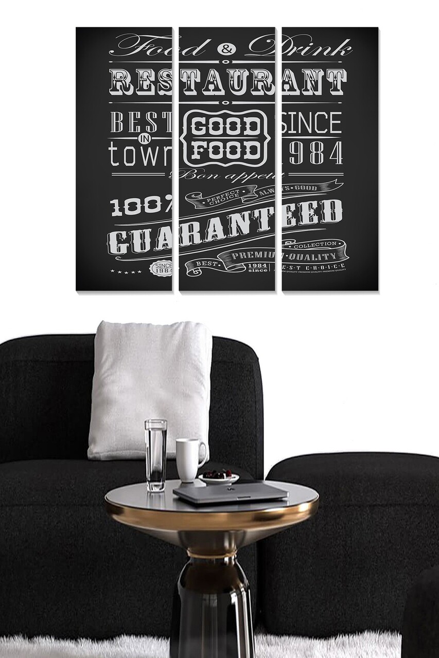 Set 3 tablouri decorative MDF156244829 20 x 50 cm 3 piese Multicolor