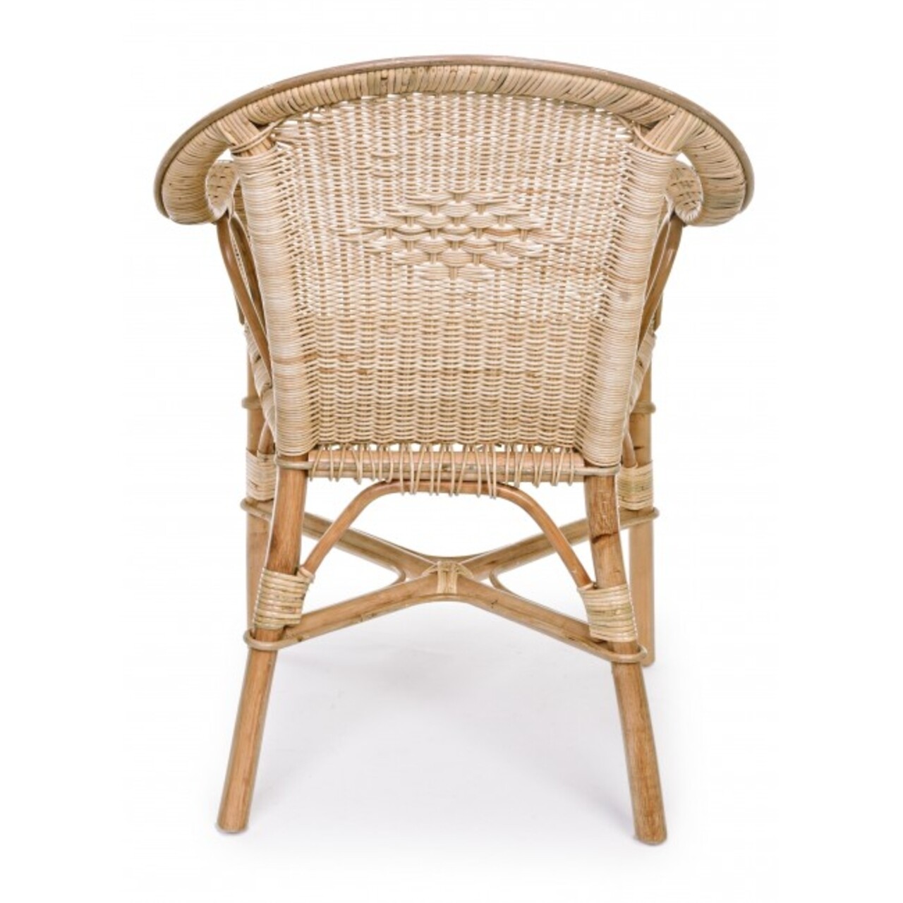 Scaun pentru gradina, Noemi, Bizzotto, 58x61x74 cm, ratan/rachita, albastru - 2 | YEO