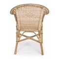 Scaun pentru gradina, Noemi, Bizzotto, 58x61x74 cm, ratan/rachita, albastru