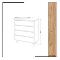 Dulap, Mod Design, YUNA, 70x86x40 cm, Stejar / Negru