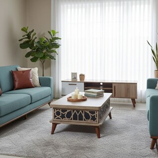 90x38x60 cm, Albastru