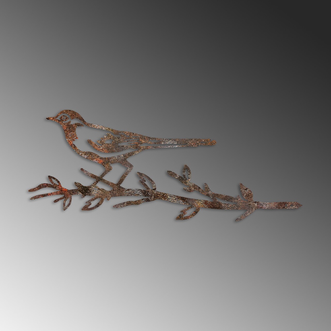 Obiect decorativ de grădină, Bird On The Branch 05, 50x20 cm, Maro - view 5