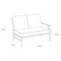 Set mobilier gradina/terasa, 4 piese, Braxton, otel, negru/rosu