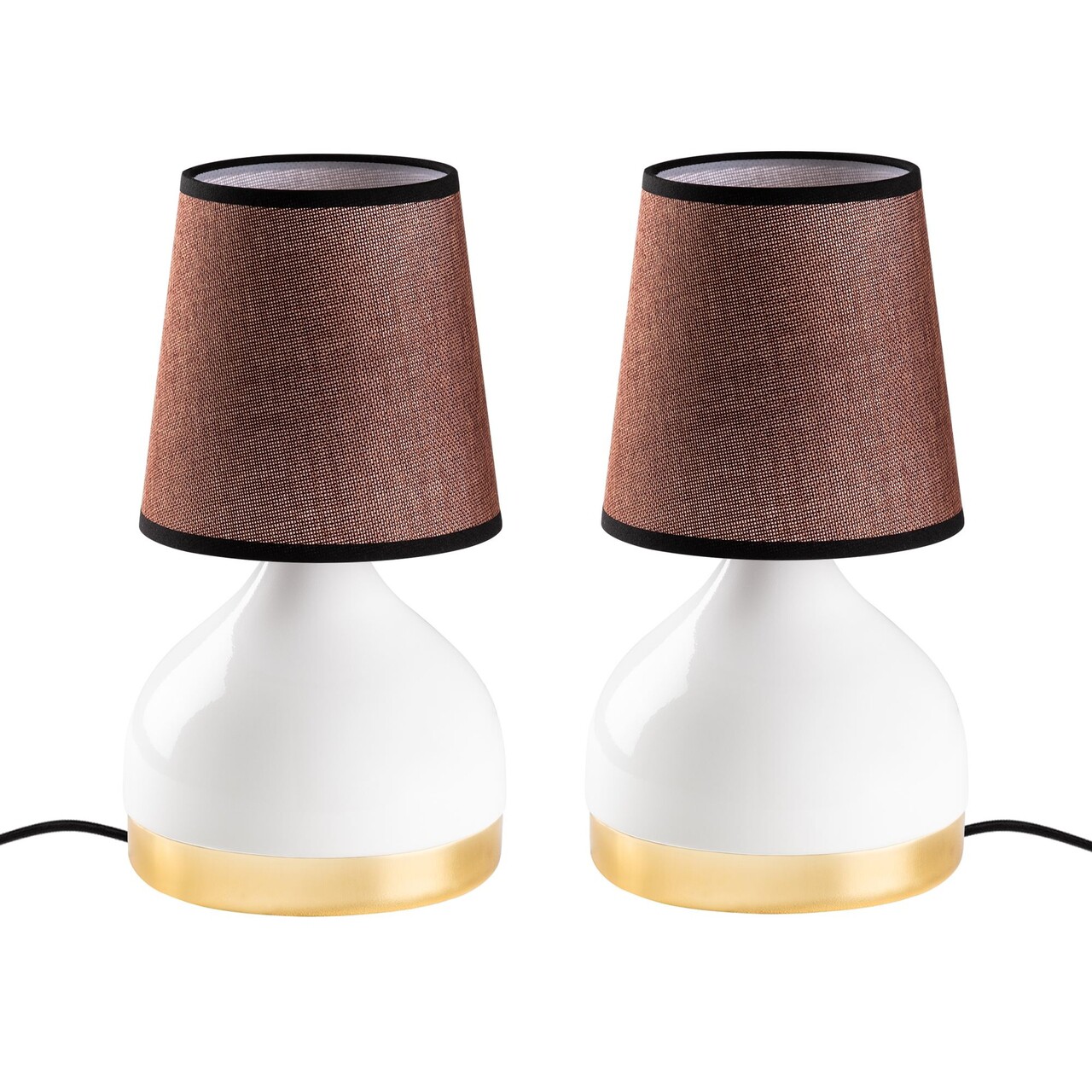 Set de lămpi de masă, Opviq, 892OPV2562, Alb/Maro deschis - imagine 4
