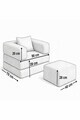 Canapea extensibilă pentru copii, Atelier del Sofa, 326NYR1101, Crem