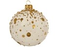 Glob Glitter Dots, Decoris, Ø8 cm, sticla, auriu
