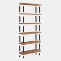 Corp biblioteca, Dora, Gala, 80x168.5x28 cm, Negru / Pin Atlantic