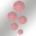 Set 5 decoratiuni de perete, Marble v2, metal, lucrat manual, Ø7 - 27 cm, multicolor