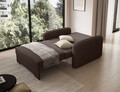Canapea extensibila 1 loc, ELTAP, Laine, 102x109x84 cm, lemn/poliester, maro inchis