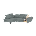 Coltar extensibil stanga 4 locuri ELTAP, LT-06SAV, Noble, 255x201x100 cm, lemn/poliester, gri inchis