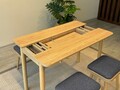 Set masa extensibila si 6 scaune, Vella, Vina Mini 06 1053, PAL, Stejar / Antracit