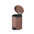 Cos de gunoi cu pedala, Brabantia, NewIcon, 5 L, 27.2x20.5x29.1 cm, otel, grej satinat