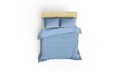 Lenjerie de pat dubla King (EU) De Blue, Beverly Hills Polo Club, 3 piese, 260x220 cm, bumbac satinat, albastru