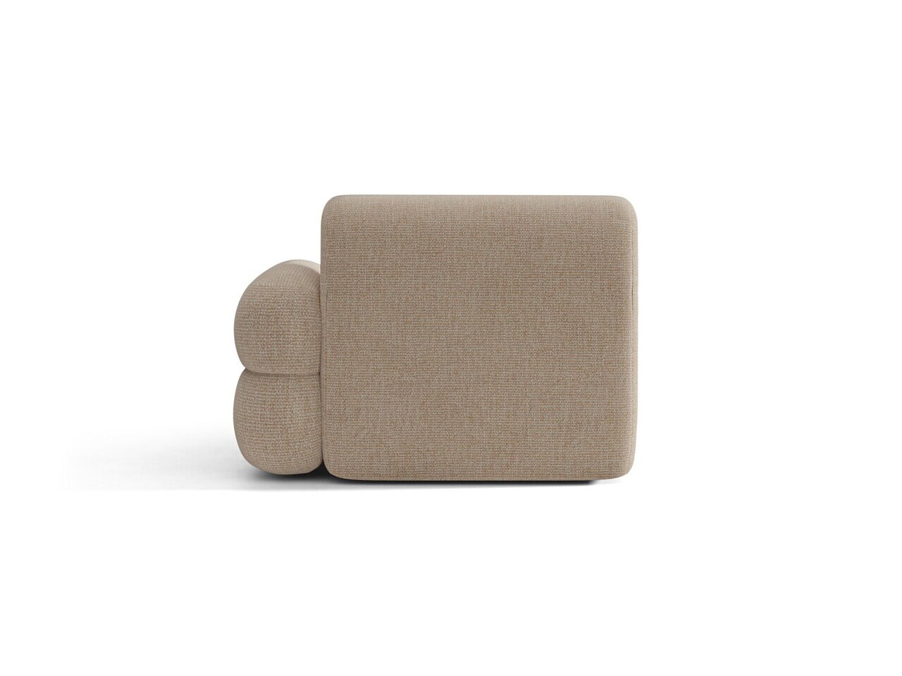 Sezlong living dreapta, Neo, Micadoni Home, 110x165x83 cm, tesatura Chenille Silencio, bej sand — imaginea 4