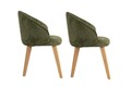 Set scaune 2 piese, Wayland, Bentley, Verde / Stejar deschis