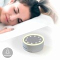Dispozitiv cu sunete albe pentru dormit White Noise Slewel, InnovaGoods, incarcare USB, 400 mAh, Ø9 x 4.2 cm, gri