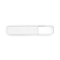 Suport hartie igienica cu raft depozitare, Brabantia, MindSet, 42x9x4.5 cm, otel, Alb