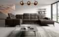 Coltar stanga 6 locuri ELTAP, LT-22NU, Neviro, 350x201x77 cm, lemn/poliester, maro inchis