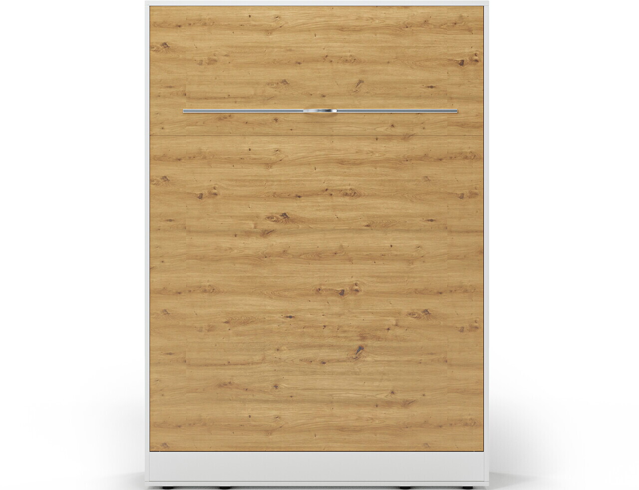 Pat rabatabil vertical cu biblioteca, 140x200 cm, ELTAP, Devesto, PAL/metal, alb/natur - view 12