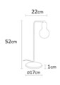 Lampa de masa, Noor, 525NOR2172, Metal, Negru