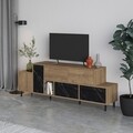 Comoda TV, Decortie, Hermes Hitit, 171.2 x 60 x 35.6 cm, pal melaminat, multicolor