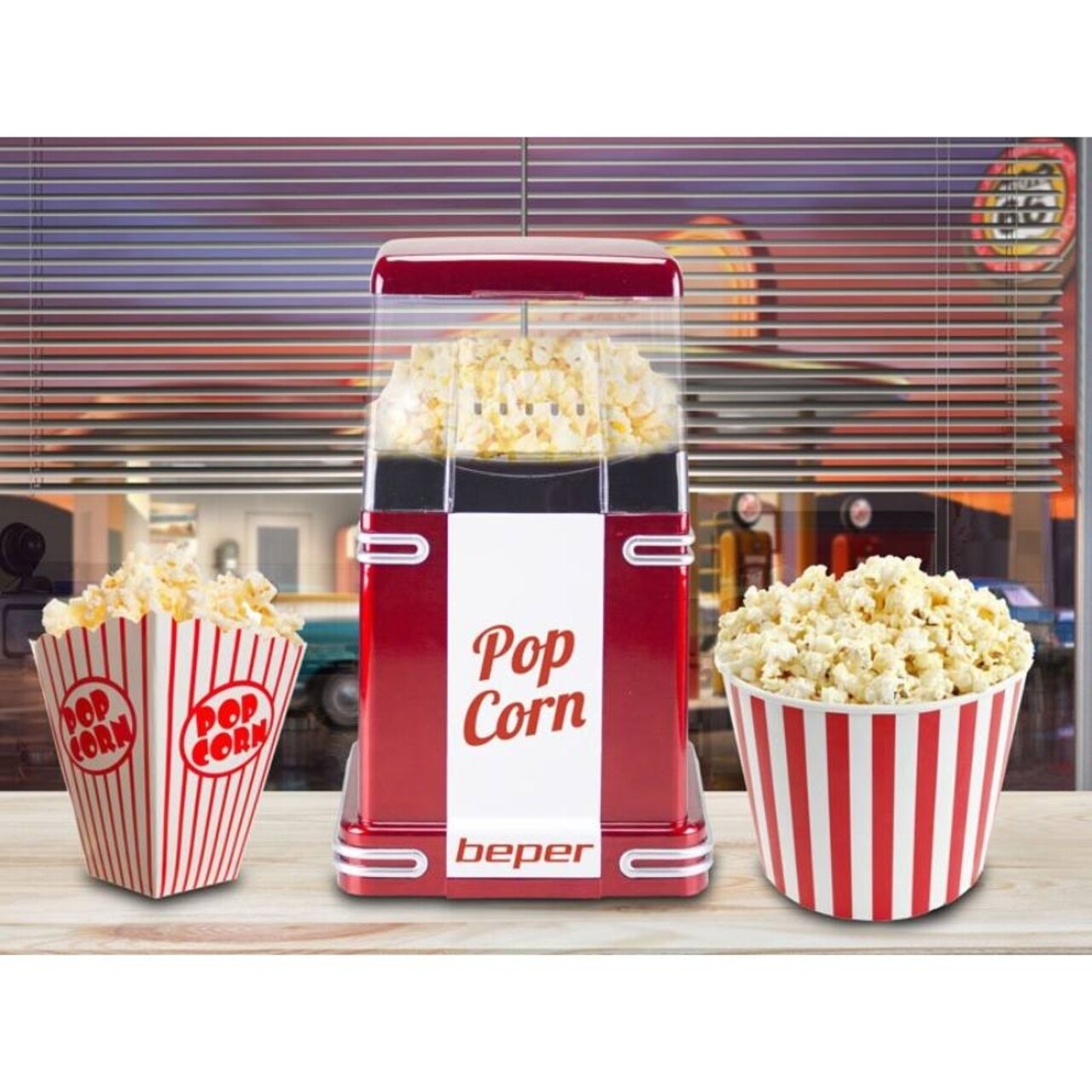 Aparat De Facut Popcorn 90.590Y, Beper, 1200 W,  28.5 X 22 X 17.6 Cm