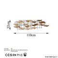 Decoratiune de perete, Lumos, Metal, Latime: 110 cm / Inaltime: 32 cm / Adancime: 4 cm, Multicolor