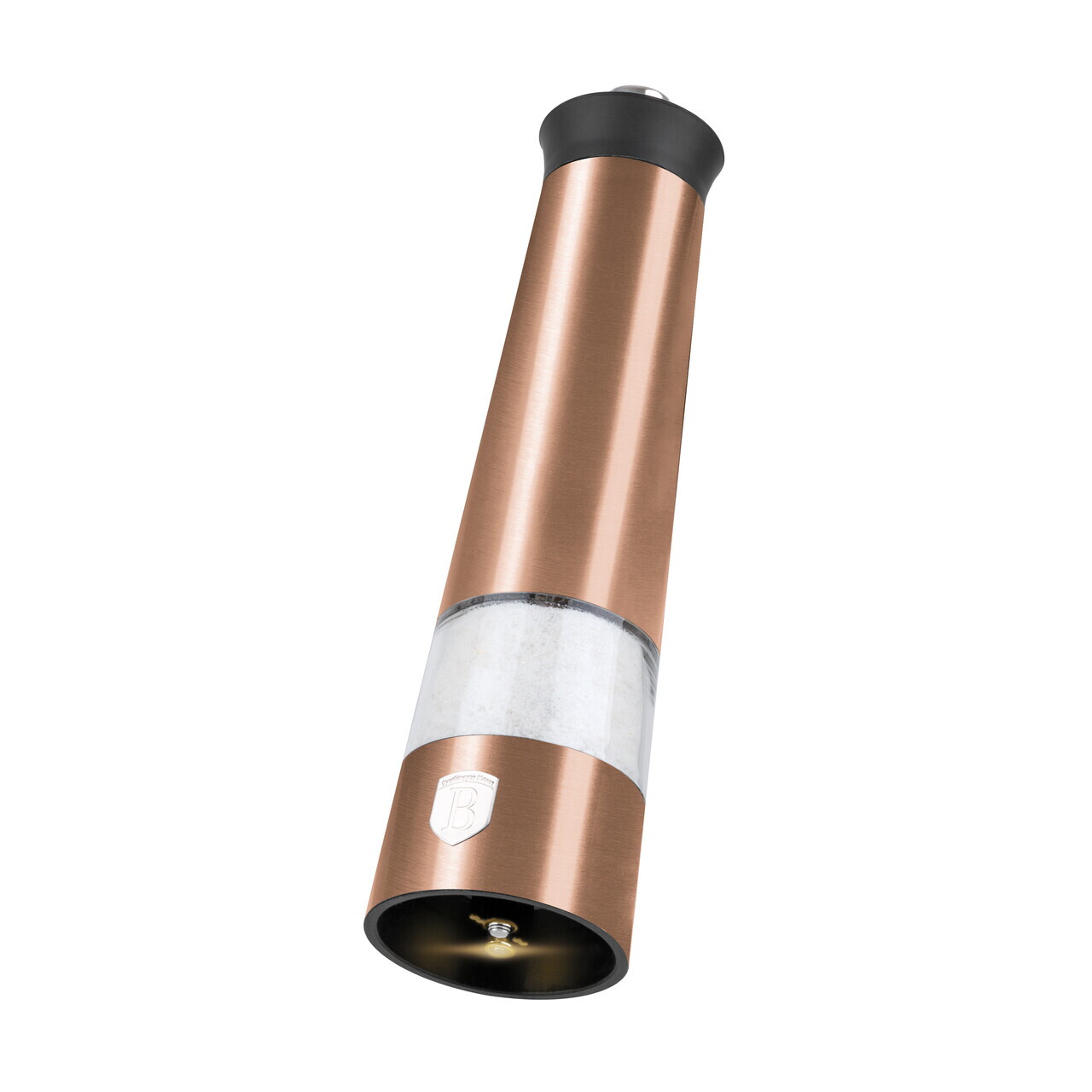 Set 2 rasnite electrice pentru sare/piper Berlinger Haus, Rose Gold, inox/ceramica, roz/negru - imagine 10
